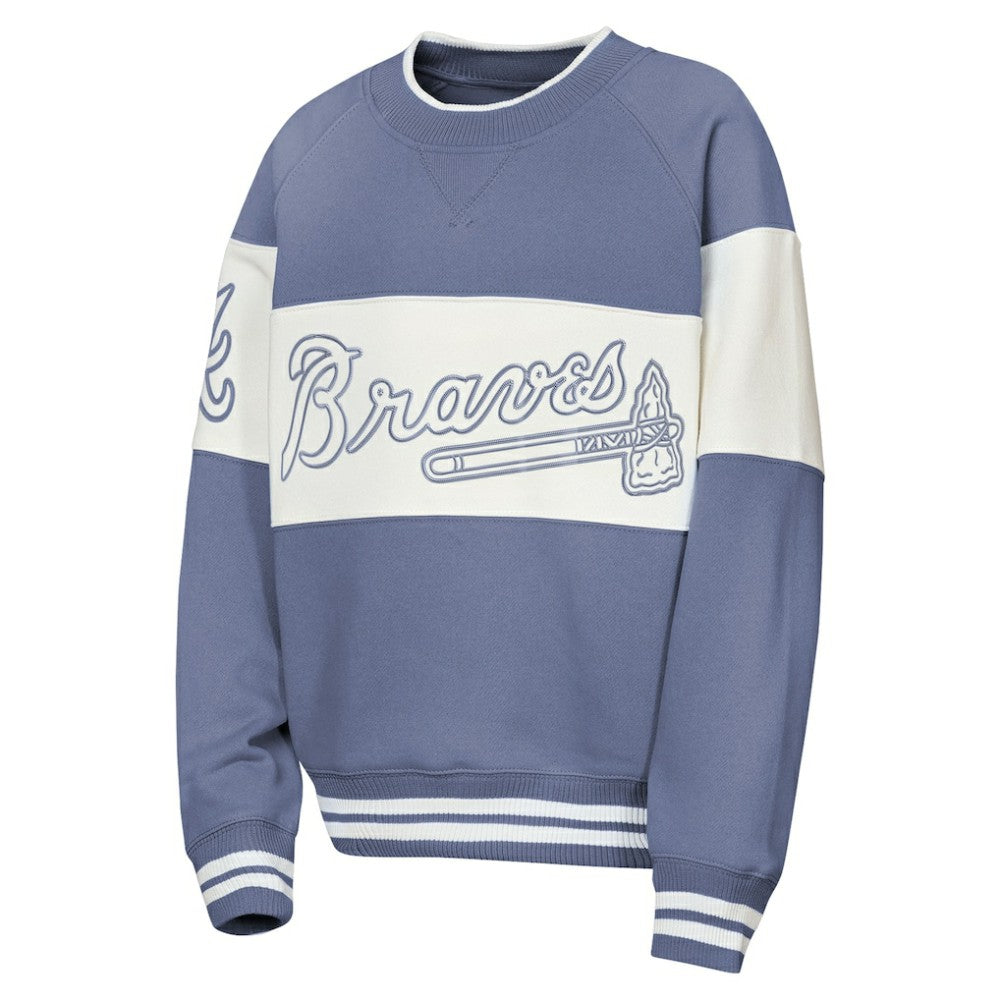 Atlanta Braves Outerstuff Youth Ultimate Pastels On Base Sweatshirt - Blue - MLB Sale