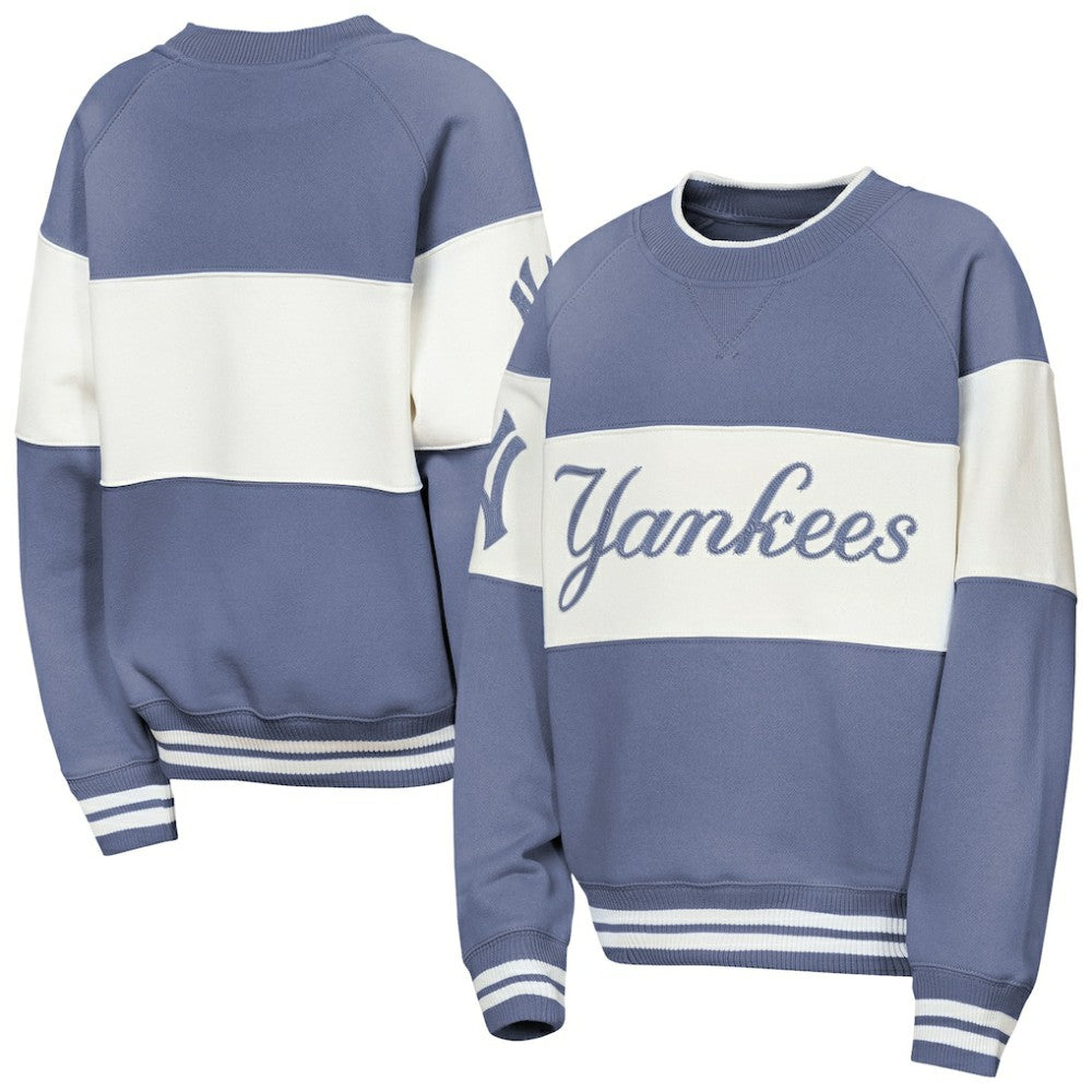 New York Yankees Outerstuff Youth Ultimate Pastels On Base Sweatshirt - Blue - MLB Online