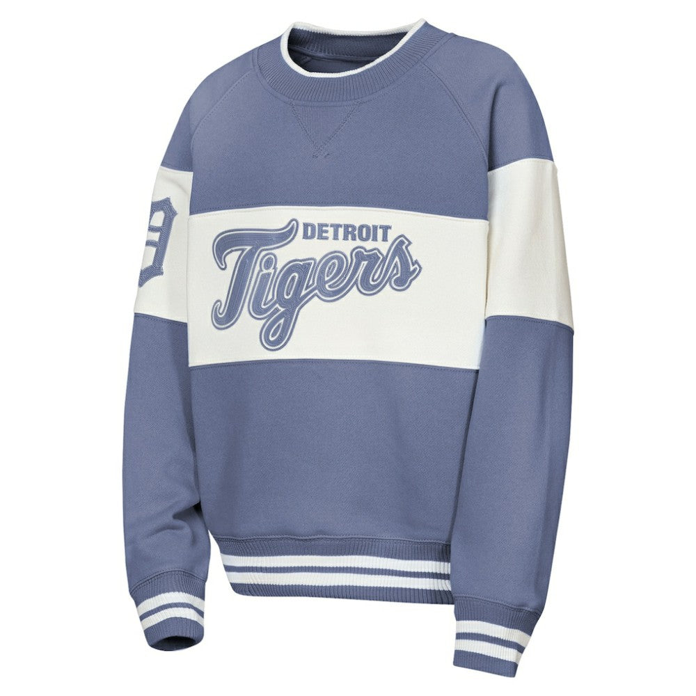 Detroit Tigers Outerstuff Youth Ultimate Pastels On Base Sweatshirt - Blue - MLB on Sale