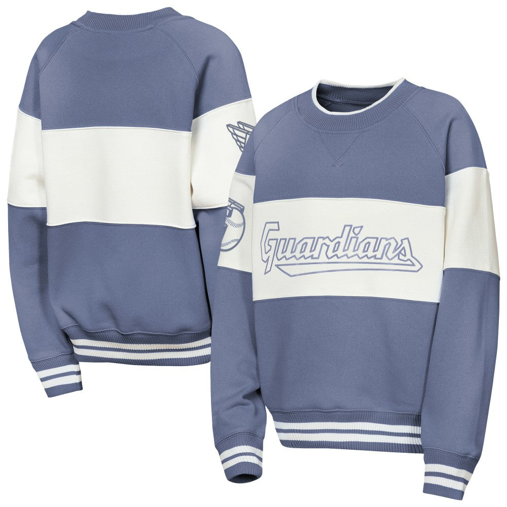 Cleveland Guardians Outerstuff Youth Ultimate Pastels On Base Sweatshirt - Blue - MLB Sale