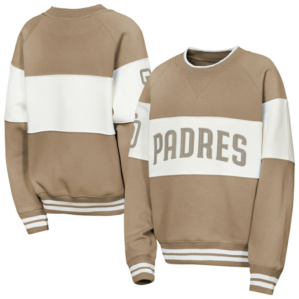 San Diego Padres Outerstuff Youth Ultimate Pastels On Base Sweatshirt - Brown - MLB on Sale