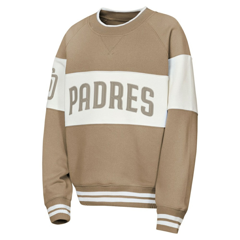 San Diego Padres Outerstuff Youth Ultimate Pastels On Base Sweatshirt - Brown - MLB on Sale