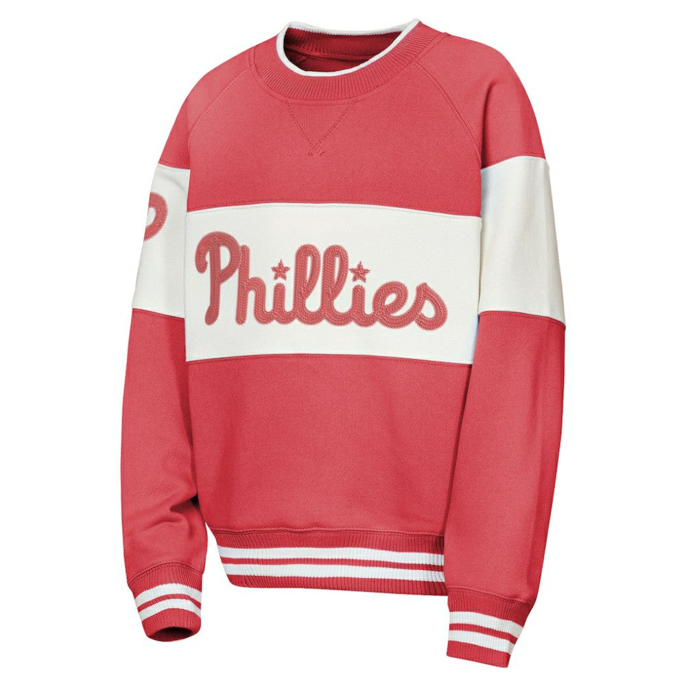 Philadelphia Phillies Outerstuff Youth Ultimate Pastels On Base Sweatshirt - Red - MLB Online