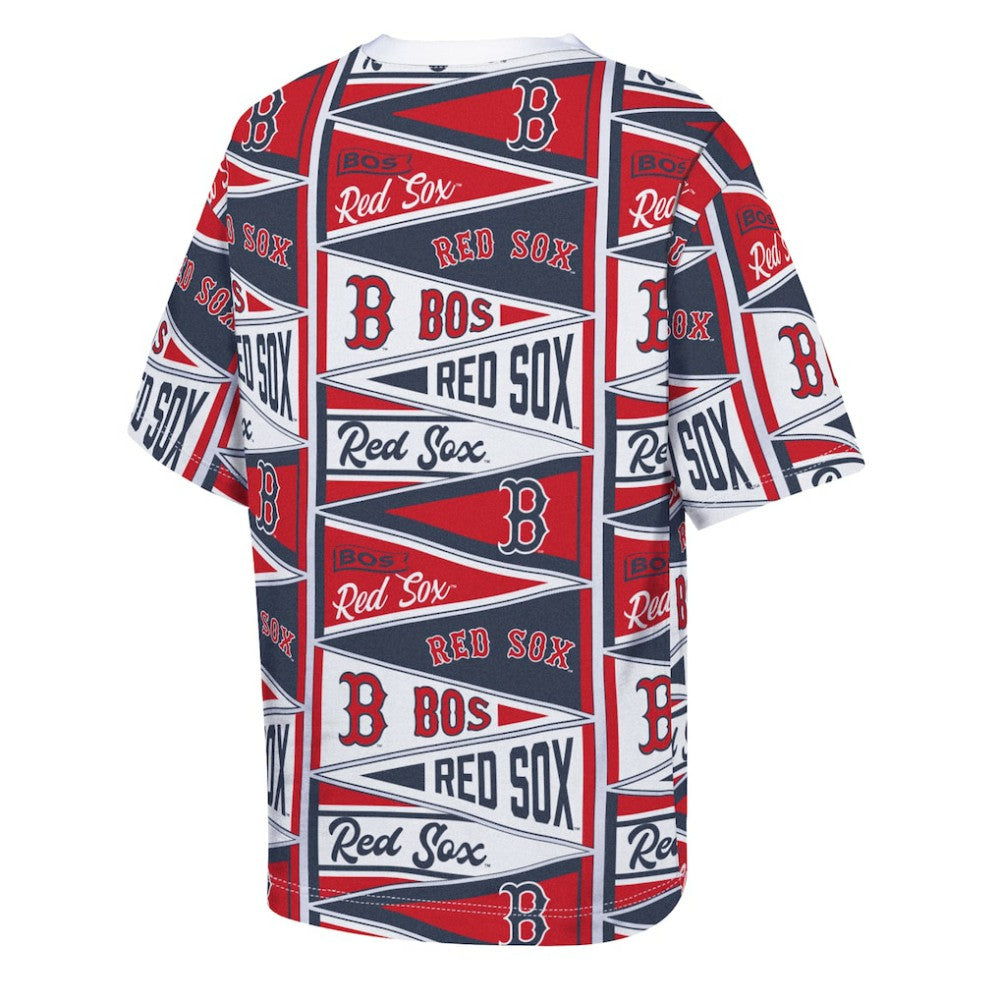 Boston Red Sox Outerstuff Youth All-Over Pennant T-Shirt - Red - MLB Sale