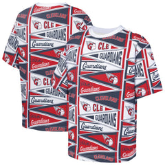 Cleveland Guardians Outerstuff Youth All-Over Pennant T-Shirt - Red - MLB Lifestyle
