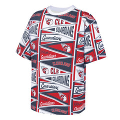 Cleveland Guardians Outerstuff Youth All-Over Pennant T-Shirt - Red - MLB Lifestyle