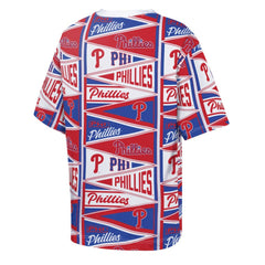 Philadelphia Phillies Outerstuff Youth All-Over Pennant T-Shirt - Red - MLB Lifestyle