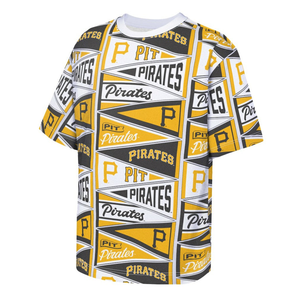 Pittsburgh Pirates Outerstuff Youth All-Over Pennant T-Shirt - Yellow - MLB Online