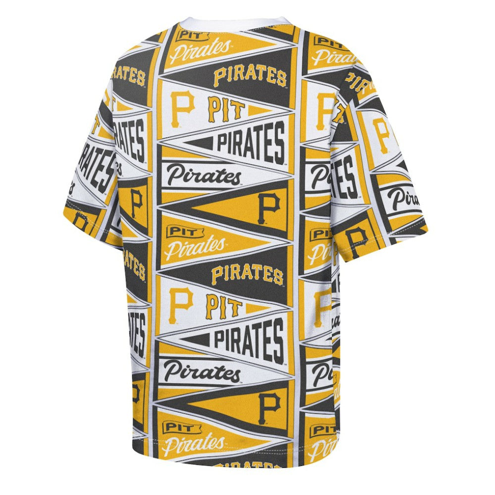 Pittsburgh Pirates Outerstuff Youth All-Over Pennant T-Shirt - Yellow - MLB Online