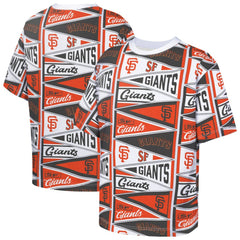 San Francisco Giants Outerstuff Youth All-Over Pennant T-Shirt - Orange - MLB Lifestyle