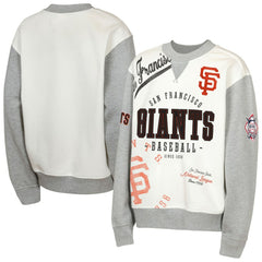 San Francisco Giants Outerstuff Youth Big League Power Hit Fleece Sweatshirt - Cream/Gray - MLB Online