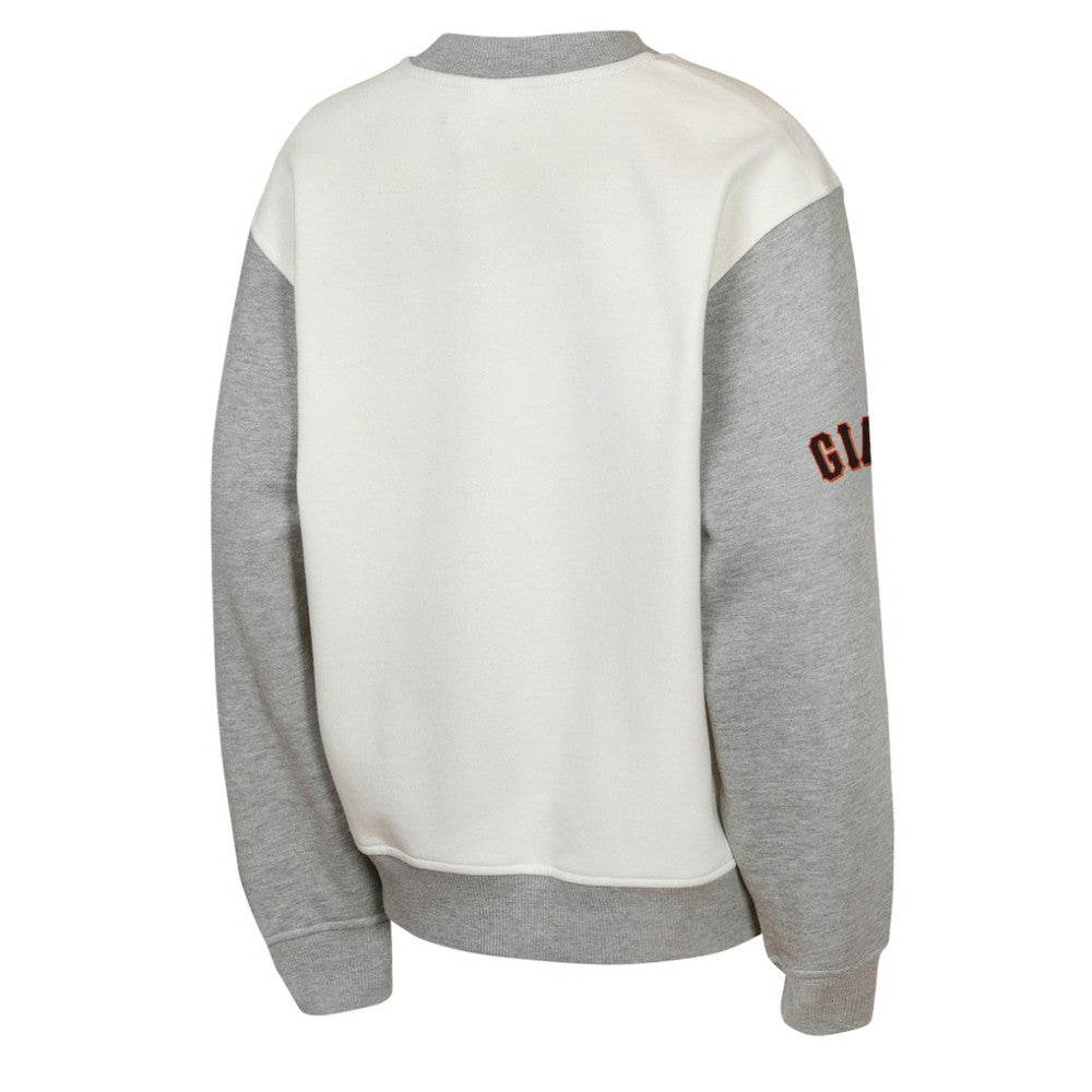 San Francisco Giants Outerstuff Youth Big League Power Hit Fleece Sweatshirt - Cream/Gray - MLB Online