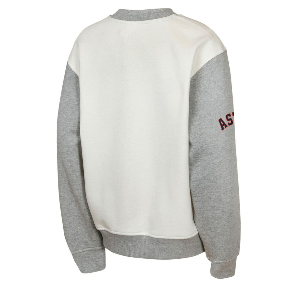 Houston Astros Outerstuff Youth Big League Power Hit Fleece Sweatshirt - Cream/Gray - MLB Online