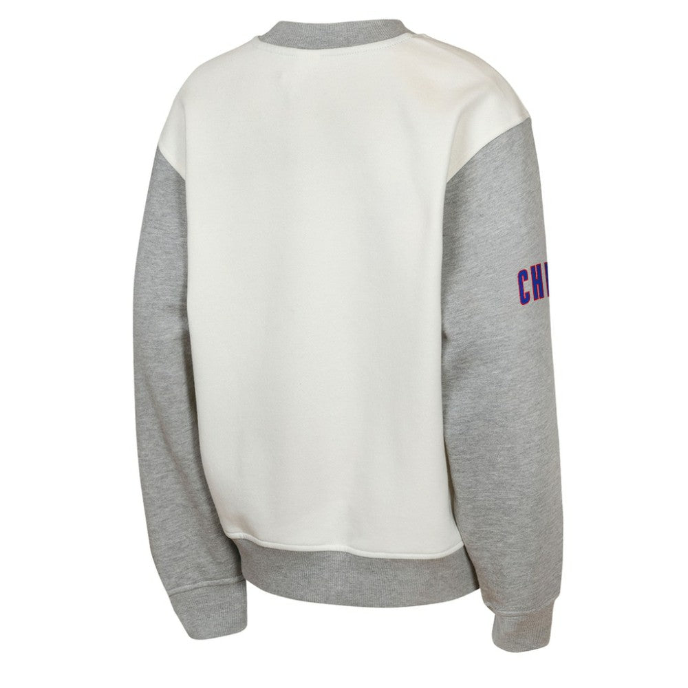 Chicago Cubs Outerstuff Youth Big League Power Hit Fleece Sweatshirt - Cream/Gray - MLB Online
