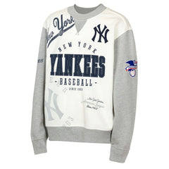 New York Yankees Outerstuff Youth Big League Power Hit Fleece Sweatshirt - Cream/Gray - MLB Discount