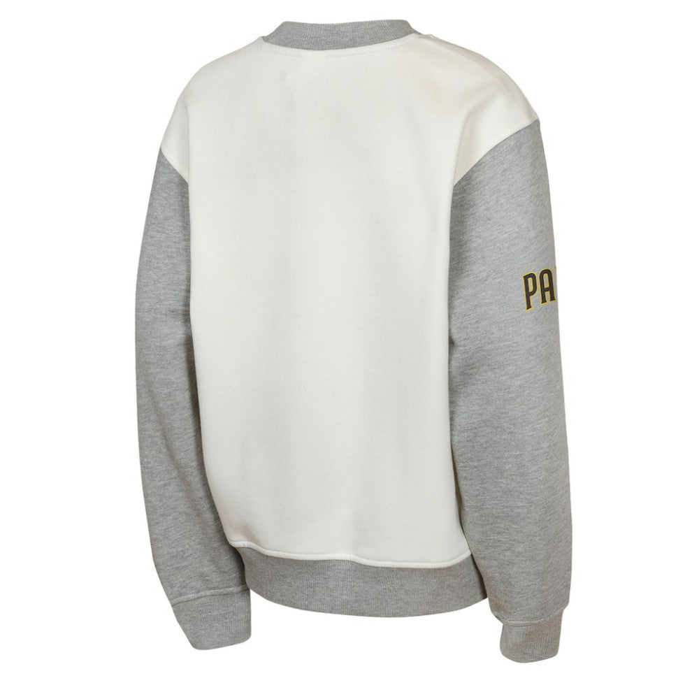San Diego Padres Outerstuff Youth Big League Power Hit Fleece Sweatshirt - Cream/Gray - MLB on Sale