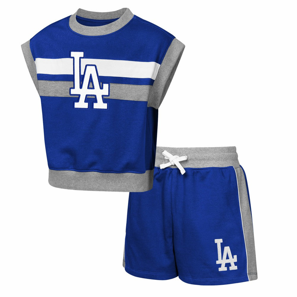 Los Angeles Dodgers Outerstuff Youth Big League Short Stop T-Shirt & Shorts Set - Royal - MLB on Sale