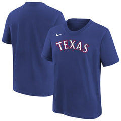 Texas Rangers Nike Youth Wordmark T-Shirt - Royal - Nike Online