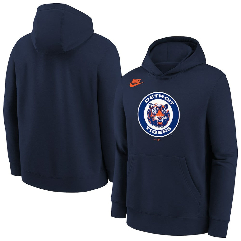 Detroit Tigers Nike Youth Club Fleece Hoodie - Athletic Navy - Nike on Sale