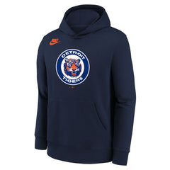 Detroit Tigers Nike Youth Club Fleece Hoodie - Athletic Navy - Nike on Sale