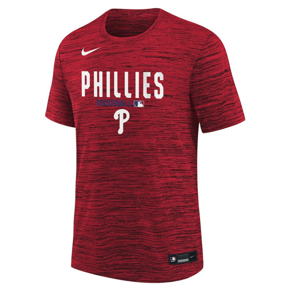 Philadelphia Phillies Nike Youth Authentic Collection Velocity Dri-FIT T-Shirt - Red - Nike Sale