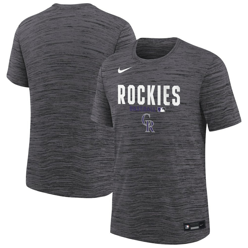 Colorado Rockies Nike Youth Authentic Collection Velocity Dri-FIT T-Shirt - Black - Nike Discount