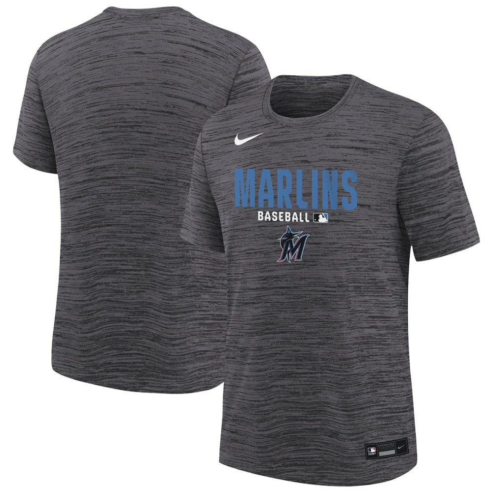 Miami Marlins Nike Youth Authentic Collection Velocity Dri-FIT T-Shirt - Black - Nike Lifestyle