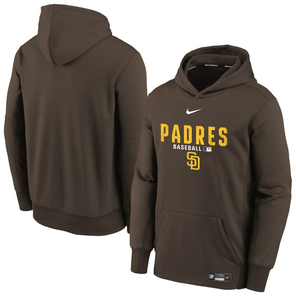San Diego Padres Nike Youth Authentic Collection Therma-FIT Hoodie - Brown - Nike Sale