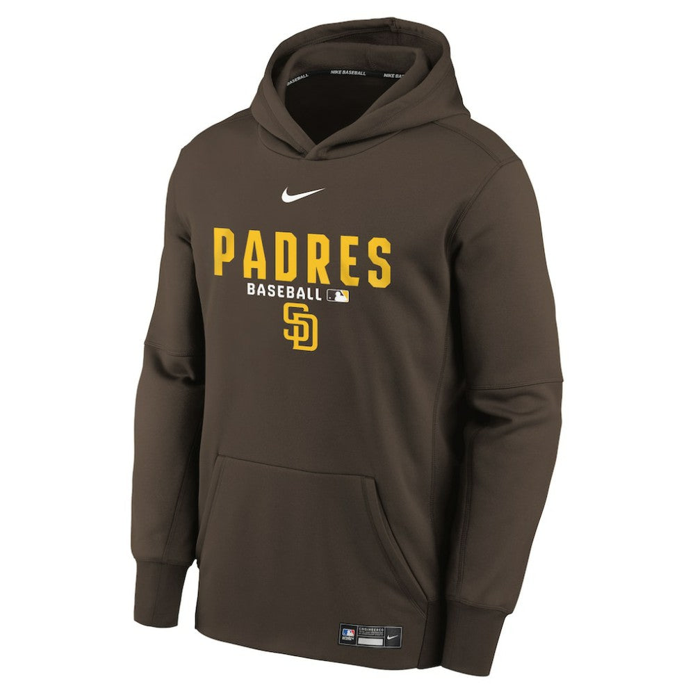 San Diego Padres Nike Youth Authentic Collection Therma-FIT Hoodie - Brown - Nike Sale