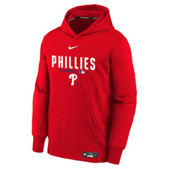 Philadelphia Phillies Nike Youth Authentic Collection Therma-FIT Hoodie - Red - Nike Lifestyle