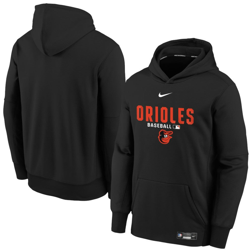 Baltimore Orioles Nike Youth Authentic Collection Therma-FIT Hoodie - Black - Nike on Sale