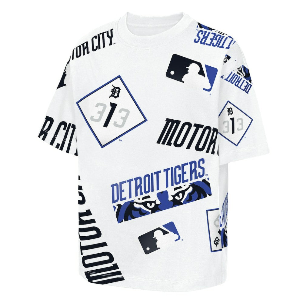 Detroit Tigers Outerstuff Youth Circus Catch T-Shirt - White - MLB Online