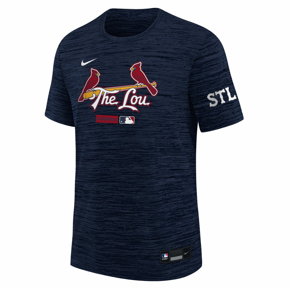 St. Louis Cardinals Nike Youth City Connect Authentic Collection Velocity Dri-FIT T-Shirt - Navy - Nike on Sale
