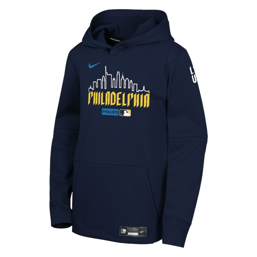 Philadelphia Phillies Nike Youth Authentic Collection City Connect Therma-FIT Hoodie - Navy - Nike on Sale