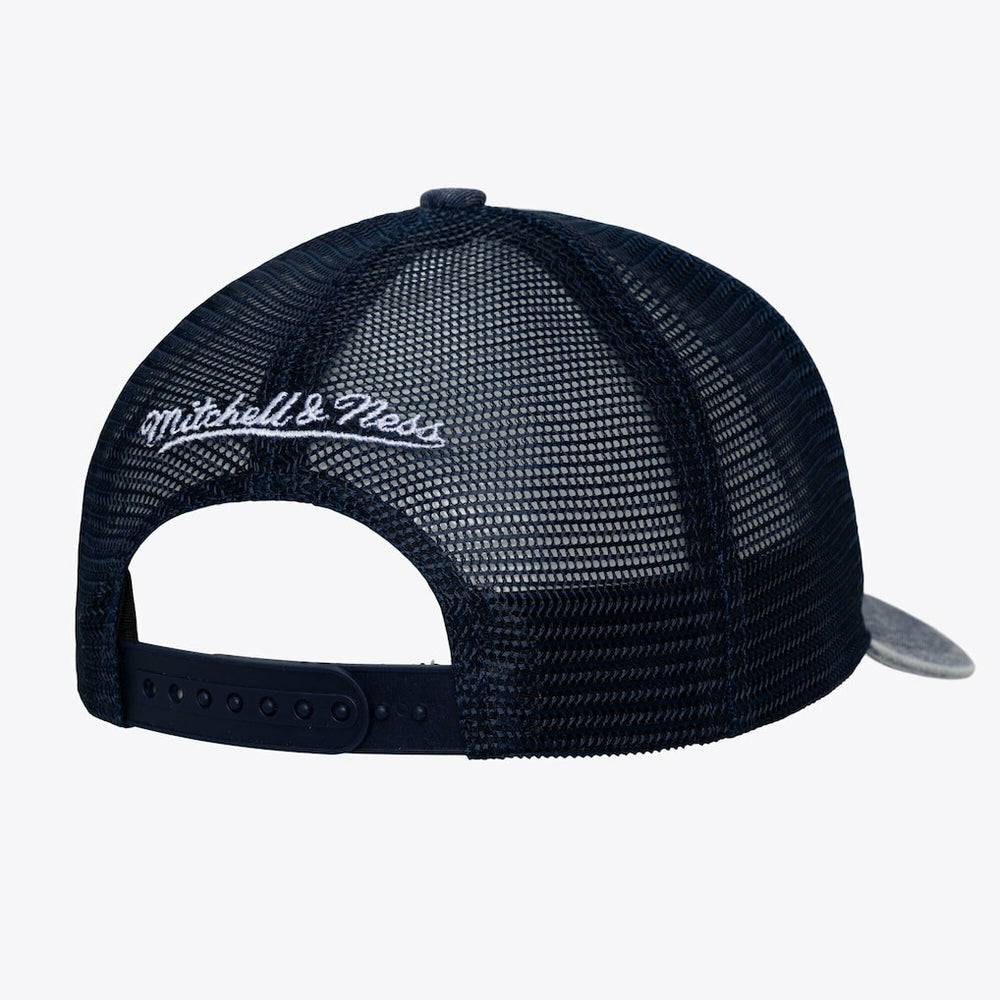 Golden State Warriors Gameday Snow Wash Adjustable Trucker Hat for sale Blue | Mitchell & Ness Lifestyle