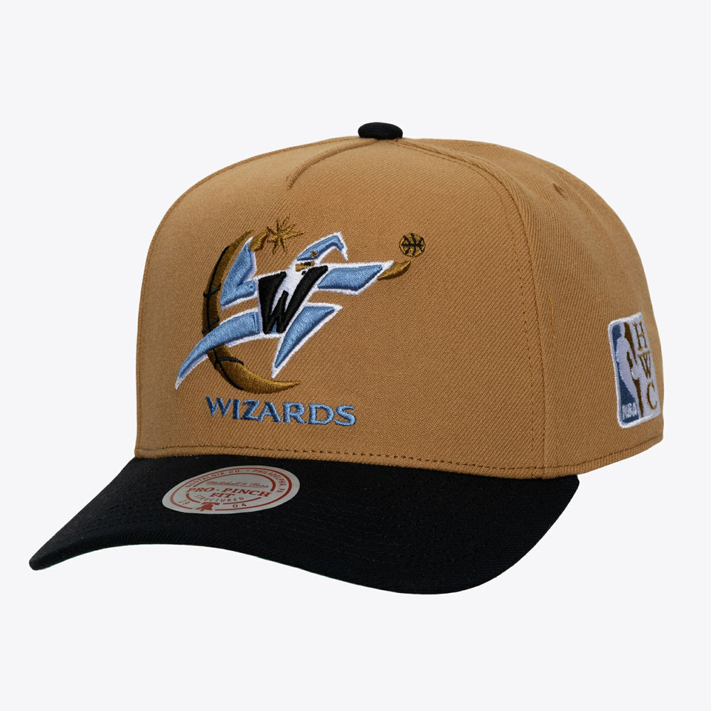 Washington Wizards Hardwood Classics Legendary Away Pro-Pinch Adjustable Hat Gold | Mitchell & Ness Lifestyle