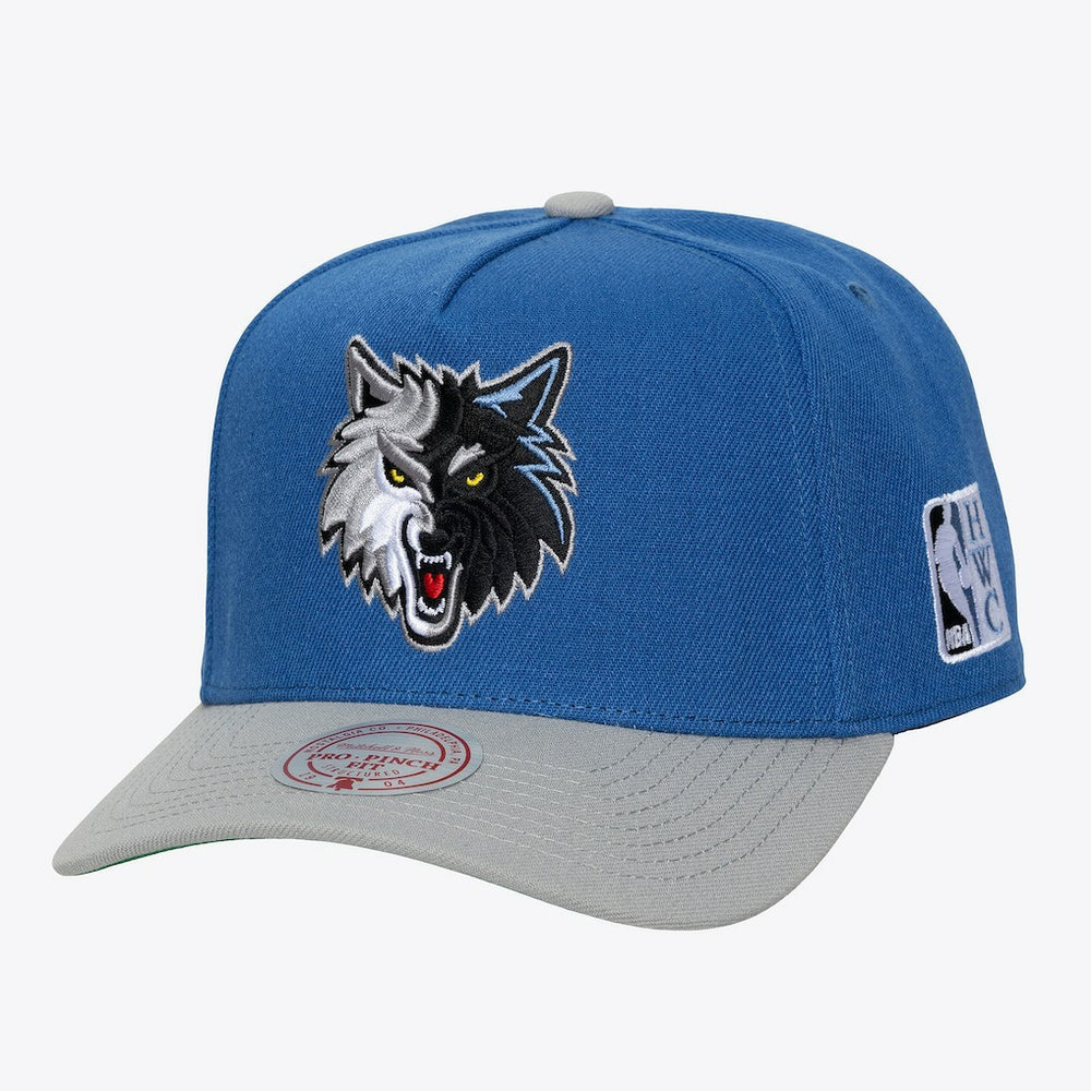 Minnesota Timberwolves Hardwood Classics Legendary Away Pro-Pinch Adjustable Hat Blue | Mitchell & Ness