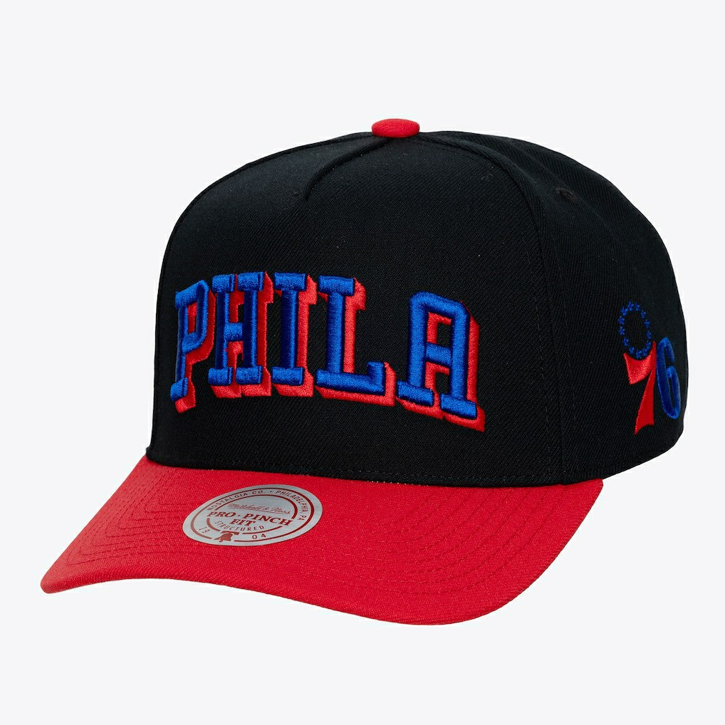 Philadelphia 76ers Hardwood Classics Legendary Away Pro-Pinch Adjustable Hat Black | Mitchell & Ness online
