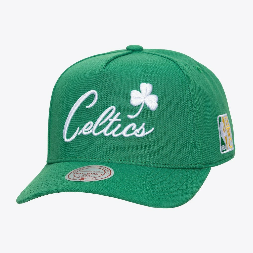 Boston Celtics Legendary Home Pro Pinch Snapback Hat Kelly Green | Mitchell & Ness online