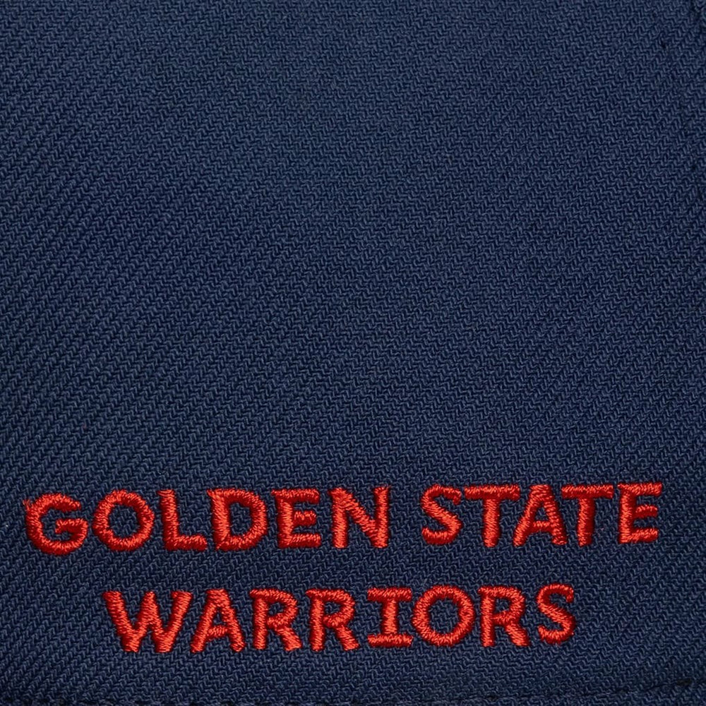 Golden State Warriors Legendary Home Pro Pinch Snapback Hat for sale Navy | Mitchell & Ness outlet