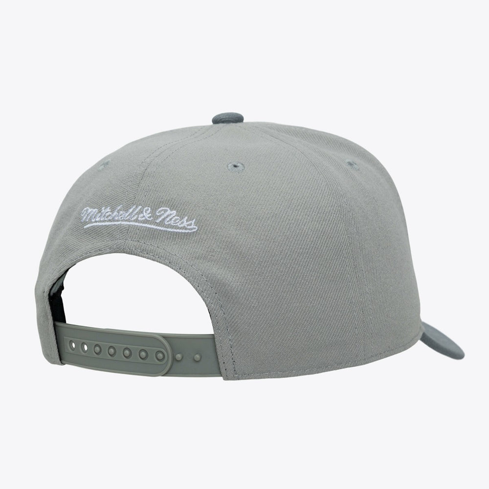 San Antonio Spurs Thunderstorm Head Coach Pro Crown Snapback Hat Gray | Mitchell & Ness for sale