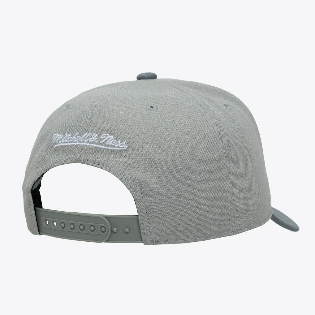 Golden State Warriors Thunderstorm Head Coach Pro Crown Snapback Hat for sale Gray | Mitchell & Ness US