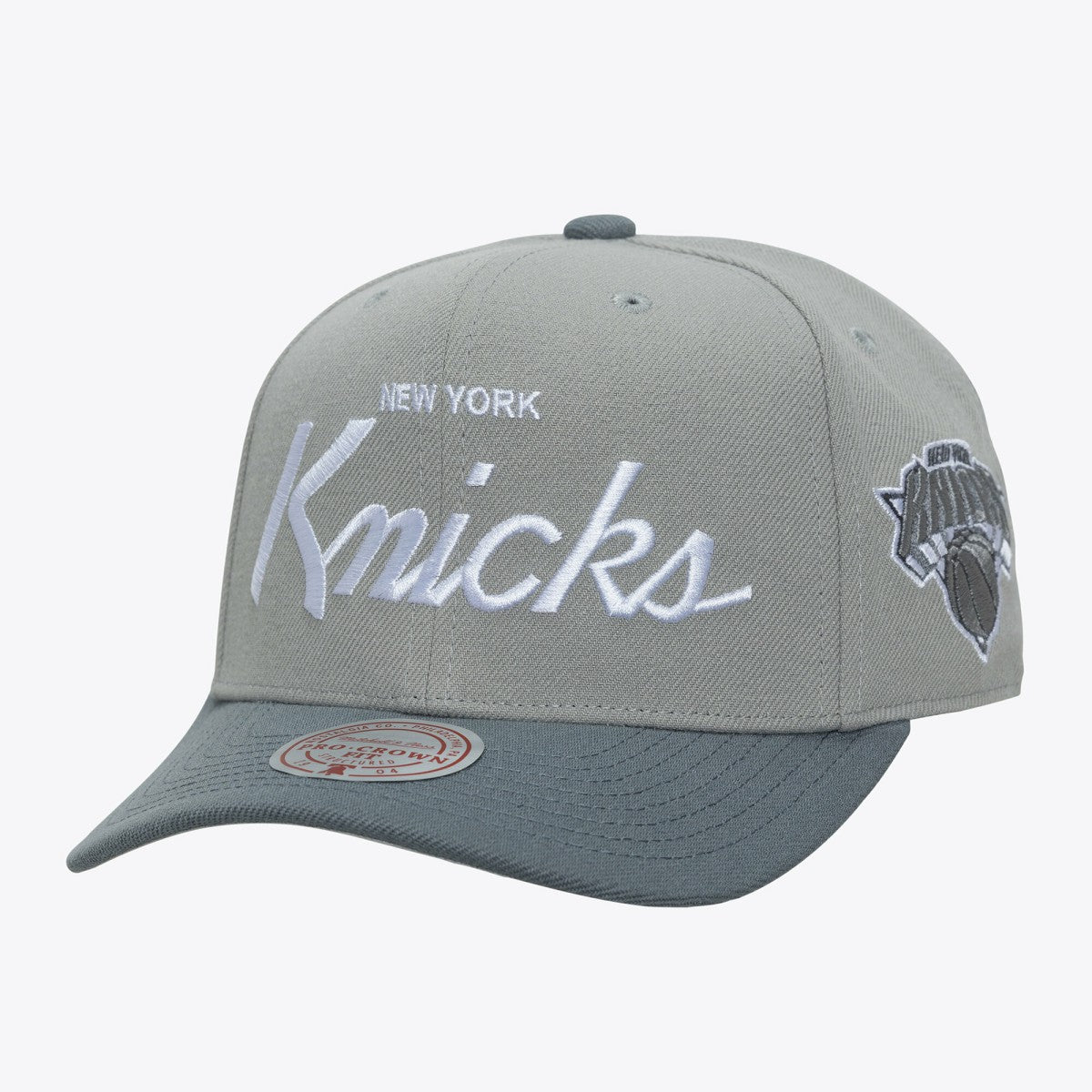New York Knicks Thunderstorm Head Coach Pro Crown Snapback Hat Gray | Mitchell & Ness outlet