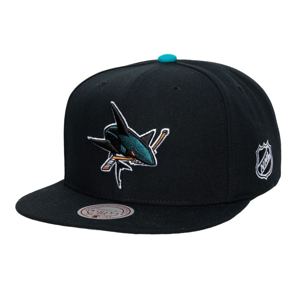San Jose Sharks Mitchell & Ness Legendary Away Snapback Hat - Black - NHL 203263571