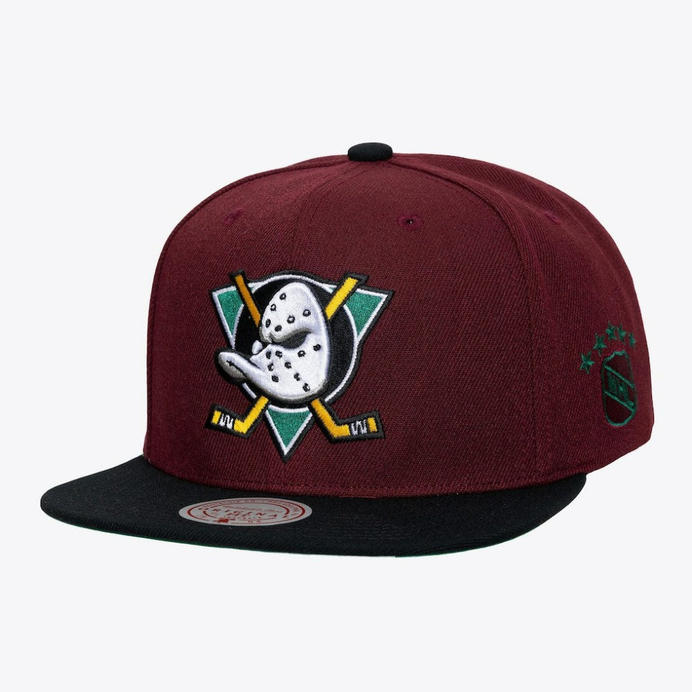 Anaheim Ducks Mitchell & Ness Legendary Home Snapback Hat - Maroon - NHL 203263577
