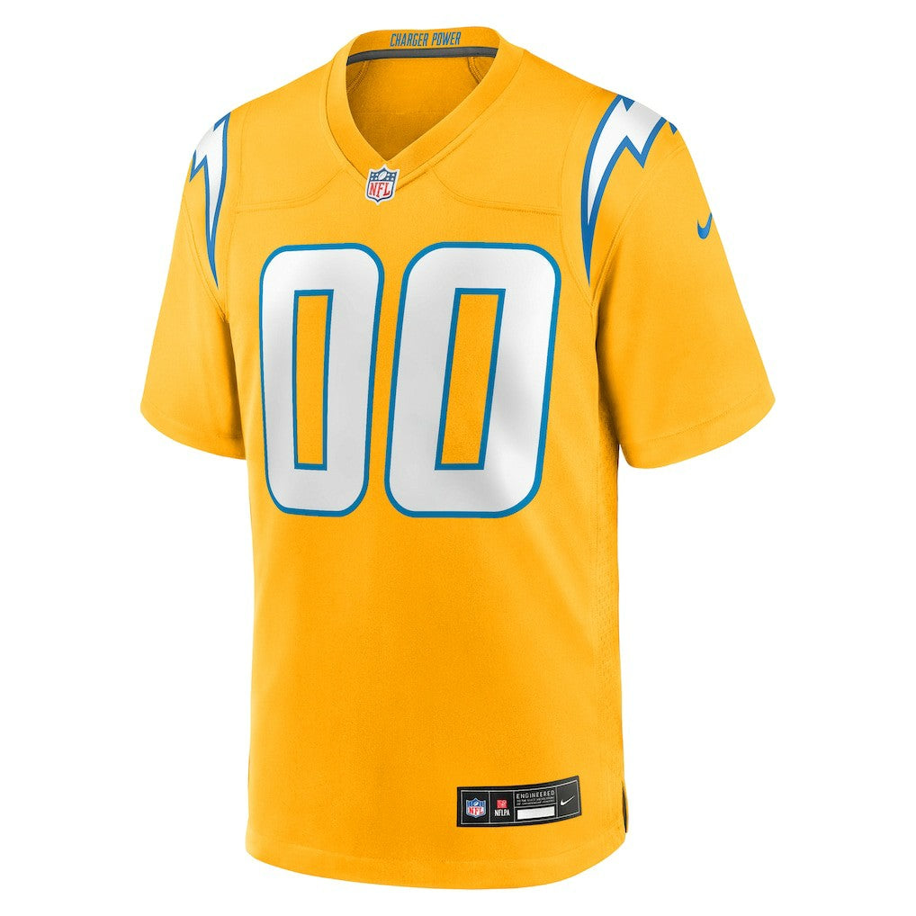 Nike Los Angeles Chargers Alternate Charger Power Game Custom Jersey Gold