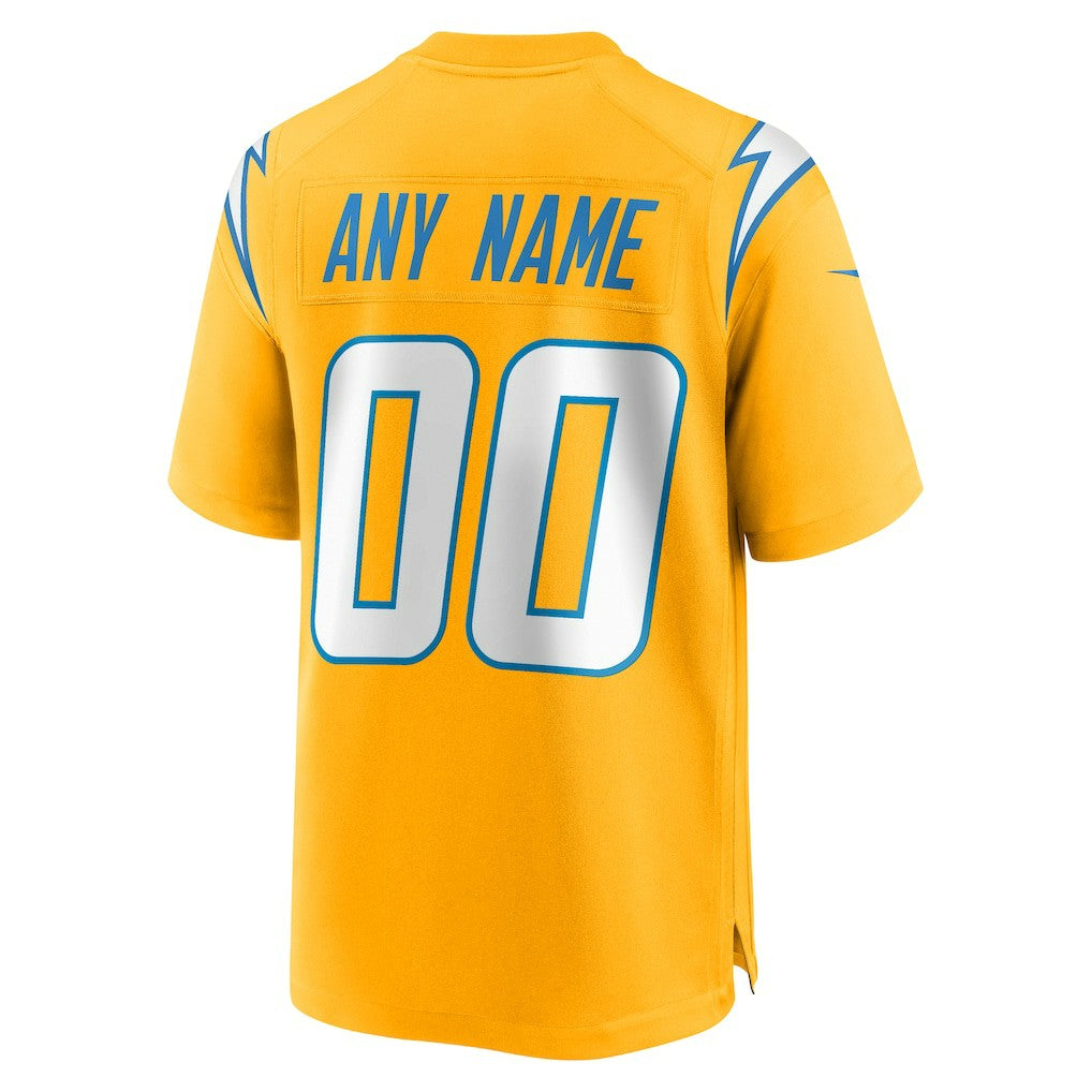 Nike Los Angeles Chargers Alternate Charger Power Game Custom Jersey Gold