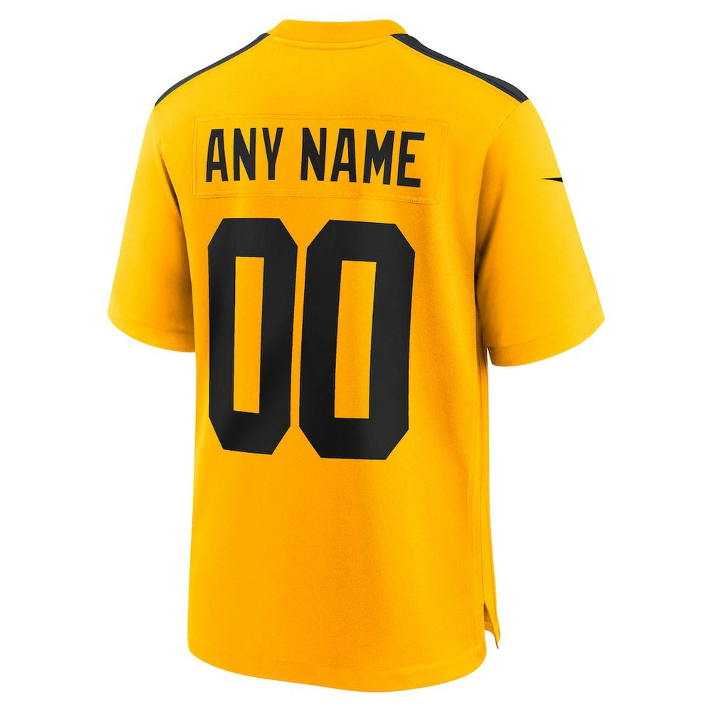 Nike Pittsburgh Steelers Alternate 1933 Throwback Game Custom Jersey Gold