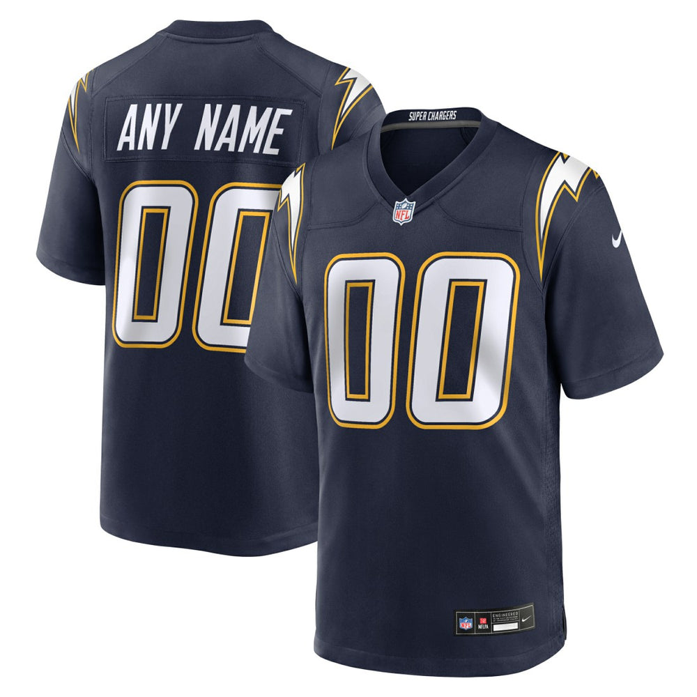 Nike Los Angeles Chargers Alternate Super Chargers Game Custom Jersey Navy