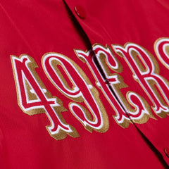 Mitchell & Ness San Francisco 49ers Coaches Full-Snap Hooded Windbreaker Jacket Scarlet